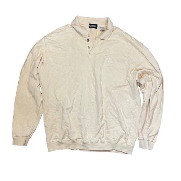 Vintage Minute Maid Embroidered Half Button Down Hoodie XL - Picture 4 of 5